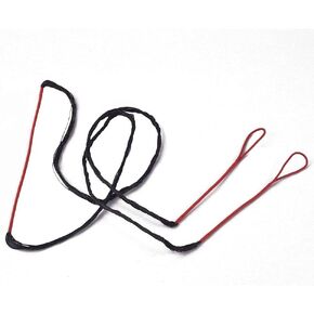 LWANO Red Bow String Set 12/14/16 Strands 48-70 inches for Traditional Recurve Bow Replacement Bowstring(with Copper Buckle