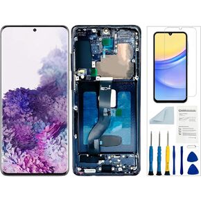 for Samsung Galaxy S20 Plus 5G Screen Replacement for Samsung S20 Plus LCD Screen Replacement with Frame for Samsung Galaxy S20 Plus SM-G985u Display Touch Screen Assembly Repair Parts