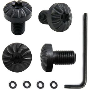 Customized Screws for 1911 Grips Full Size Compact Standard Version, 4 Stainless Steel Screws, Included O Rings, T10 Torx Key, Length 0.346"