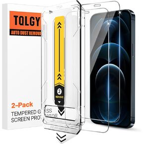 TQLGY 2 Pack for iPhone 16 Pro Max Screen Protector, Military Grade Shatterproof 9H+ Tempered Glass, Auto Dust-Removal Installation, Full Coverage, HD Clear, Anti-Scratch, Anti-Fingerprint, No Bubble