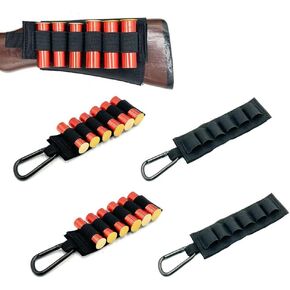 6 Rounds Tactical Hunting Shooting Shotgun Shell Bullet Holder Stock Buttstock Holder Ammo Carrier for 12 & 20 Gauge