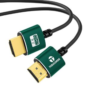 Slim HDMI Cables 10FT, Ultra Soft & Thin HDMI to HDMI Cord, Extreme Flexible & Skinny HDMI Wire Supports High Speed 4K@60Hz 18gbps 2160p 1080p