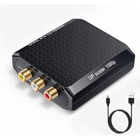 WENTER AV to HDMI Converter, 1080P RCA to HDMI Adapter, Mini Composite CVBS Audio Video Adapter Supports PAL/NTSC for VCR/VHS/Xbox/PS3/STB/N64/Wii/TV/PC/Blue-Ray DVD Players