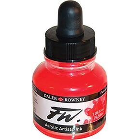 Daler Rowney FW Artists Acrylic Ink 29.5 ml Pot - Black (India) by Daler Rowney