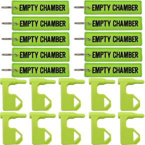 Chamber Safety Flag for Most Rifles and Pistol Calibers, 10 Chamber Flags with 10 Bright Tags, Universal Compatibility Empty Chamber Indicators