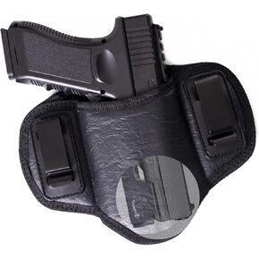 Tactical Pancake Holster, Concealed Carry Gun Holster for Men, Universal IWB Holster for Pistol, Fits Glock 19 17 20 23 | Beretta 92 FS, PX4, XDM, MP with Laser.
