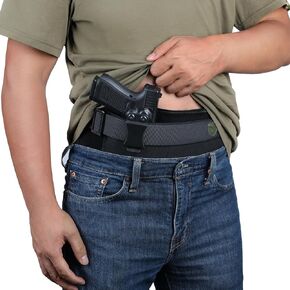 Belly Band Holster for Women & Men Concealed Carry Gun Holsters Tactical Pistol Belt Compatible with Any Kydex Holster for Running, Hiking, Jogging & EDC (Kydex Holster not Included)