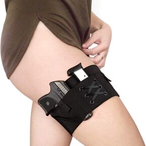 Thigh Holster for Women, Concealed Carry Gun Holster for Pistols, Adjustable Tactical Sexy Lady Leg Pistol Holster, Fit for PT-22. 22 CaliberTCP. 380 Revolver Bag - Black