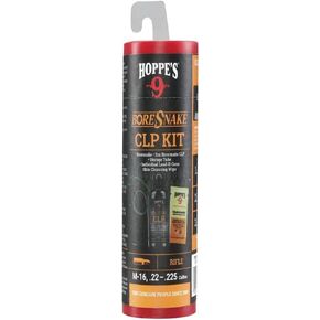 Hoppes Boresnake CLP Cleaning Kit for .22/.223 Rifle, Gun Snake for Gun Cleaning Kit, Multi (210556)
