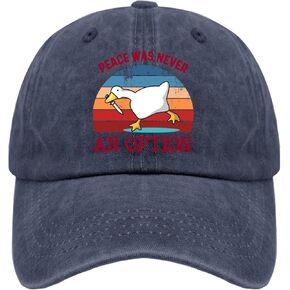 Funny Goose Baseball Cap Peace was Never an Option Dad Hat, Vintage Baseball Cap for Women