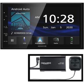 Kenwood DMX4707S 6.8" Capacitive Touch Screen Digital Multimedia Receiver with Apple CarPlay & Android Auto (Does not Play CDs) | Plus SiriusXM SXV300v1 Connect Vehicle Tuner Kit for Satellite Radio