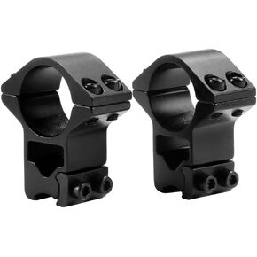 MIZUGIWA 1 Inch Scope Mount Rings High Profile, 11mm Dovetail, See-Thru
