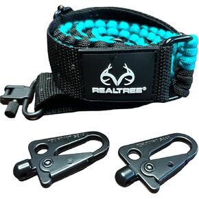 Realtree Paracord Traditional 2 Points Gun Sling 550 Adjustable w/Swivels and Adapter. Officially Licensed Outdoor Sling. Perfect for Hunting and Survival Use. Super