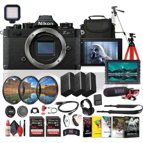 كاميرا Nikon Z fc DX-Format بدون مرآة (1671B) + ميكروفون + شاشة + سماعات رأس Pro + 2 بطارية EN-EL25 + حامل ثلاثي القوائم + 2 × بطاقة ذاكرة سعة 64 جيجابايت + برنامج تصوير فوتوغرافي + ضوء LED + حقيبة كاميرا + المزيد (متجددة)