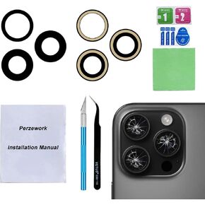 Back Rear Camera Lens Glass Replacement Compatible with iPhone 16 Pro Max 6.9 inches with pre-Installed Adhesive and Reparing Toolkit