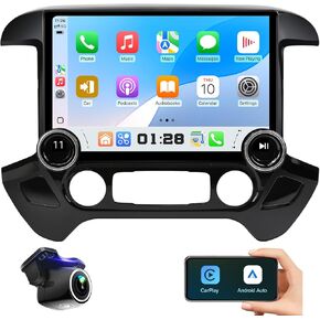 13.1Inch (4G+64G) Car Radio for Chevy Silverado GMC Sierra 2014-2018 Car Stereo with Carplay Android Auto 8Core QLED Touchscreen Voice Control Wireless Mirroring GPS Navigation Replacement Head Unit
