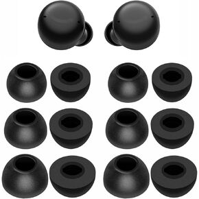 Foam Ear Tips Noise Canceling Memory Foam Eartips Ear Cap Replacement Ear Tip Compatible with Echo Buds (2021 Release, 2nd gen), L/M/S 3 Size 6 Pairs,Black 2146P