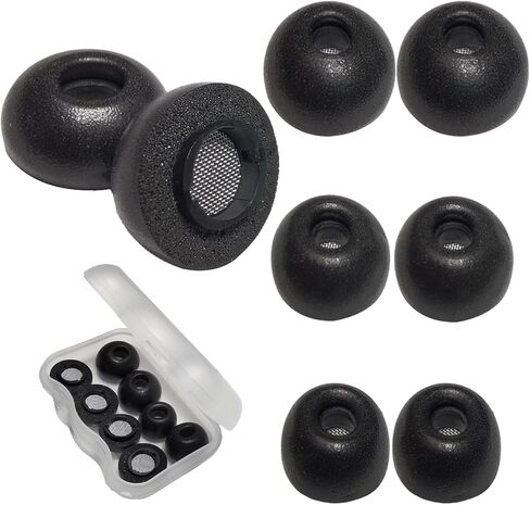 4 Sizes Memory Foam Ear Tips for Samsung Galaxy Buds3 Pro Replacement Earbuds Tips for Galaxy Buds 3 Pro Earbud Fit in Case Black, 4 Pairs in Kuwait
