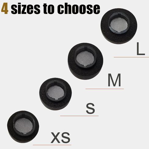 4 Sizes Memory Foam Ear Tips for Samsung Galaxy Buds3 Pro Replacement Earbuds Tips for Galaxy Buds 3 Pro Earbud Fit in Case Black, 4 Pairs in Kuwait