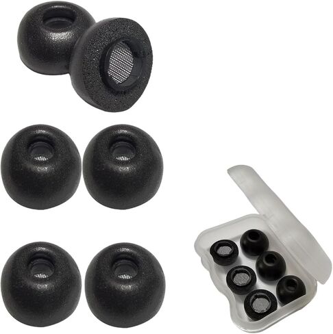 4 Sizes Memory Foam Ear Tips for Samsung Galaxy Buds3 Pro Replacement Earbuds Tips for Galaxy Buds 3 Pro Earbud Fit in Case Black, 4 Pairs in Kuwait