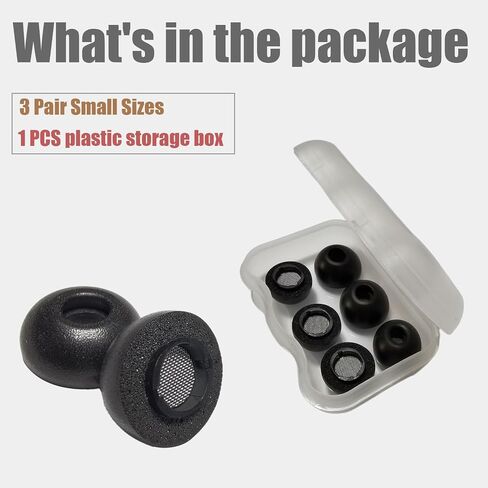4 Sizes Memory Foam Ear Tips for Samsung Galaxy Buds3 Pro Replacement Earbuds Tips for Galaxy Buds 3 Pro Earbud Fit in Case Black, 4 Pairs in Kuwait
