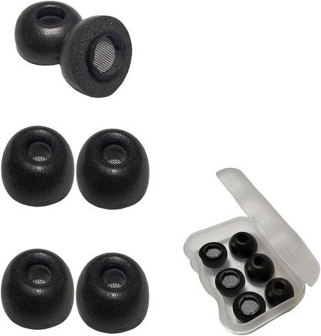 4 Sizes Memory Foam Ear Tips for Samsung Galaxy Buds3 Pro Replacement Earbuds Tips for Galaxy Buds 3 Pro Earbud Fit in Case Black, 4 Pairs in Kuwait