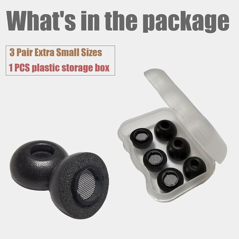 4 Sizes Memory Foam Ear Tips for Samsung Galaxy Buds3 Pro Replacement Earbuds Tips for Galaxy Buds 3 Pro Earbud Fit in Case Black, 4 Pairs in Kuwait