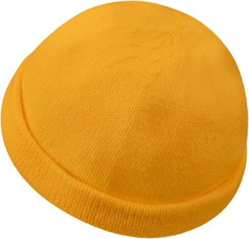 Croogo Brimless Skull Cap Plain Knitted Docker Watch Hat Rolled Cuff Harbour Hat Winter Beanie Sailor Worker Hats in Kuwait