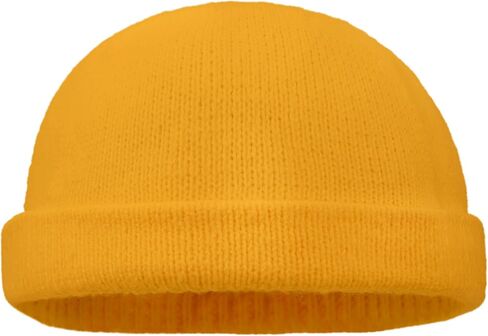Croogo Brimless Skull Cap Plain Knitted Docker Watch Hat Rolled Cuff Harbour Hat Winter Beanie Sailor Worker Hats in Kuwait