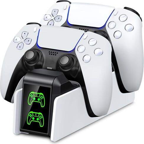 Controller Charger for PS5 Dualsense & Edge Controllers, with LED Indicator Dual Stand Charger Dock for PS5 Controller, Charging Station Accessories in Saudi Arabia