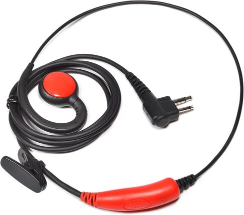 HYS Soft Rubber C-Ring Earpiece, 1 Wire Headset with Online PTT for CP200 PR400 CLS RDX RDU Motorola 2-PIN Compatible Radios in Saudi Arabia
