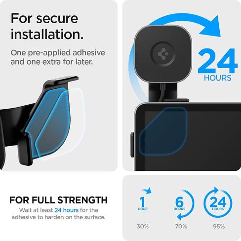 Spigen OneTap Pro (MagFit) مصمم لطراز Tesla 3/Y/S/X وFord Mustang Mach-E مصمم لشاحن السيارة اللاسلكي MagSafe المتوافق مع iPhone 16 Pro Max و16 Pro و16 Plus و15 و14 و13 و 12 in Saudi Arabia