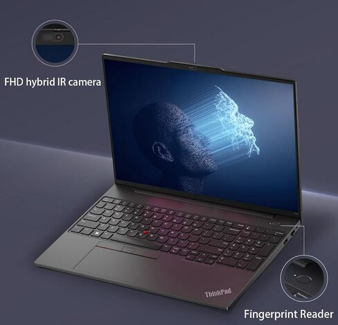 Lenovo ThinkPad E16 Business Laptop (16" FHD+ Display, AMD Ryzen 7 7730U (Beat i7-1255U), 40GB RAM, 2TB SSD) Fingerprint, Backlit, FHD Webcam, Wi-Fi, Ethernet, Win 11 Pro w/ AI Copilot, 2024, Black in Saudi Arabia