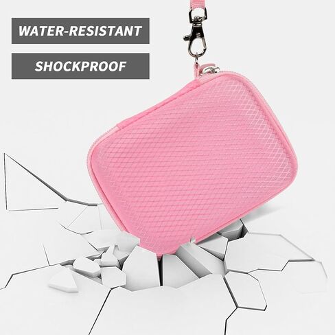 Digital Camera Case for KODAK PIXPRO FZ55/FZ45, for CAMKORY, for Canon PowerShot ELPH 180/190/360,for Sony DSCW800/W830, Hard EVA Compact Camera Bag with Mesh Pocket,Wrist Strap,Case Only(Light Pink) in Saudi Arabia