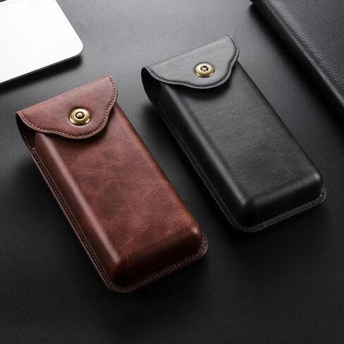 Cell Phone Holster for Samsung Galaxy Z Fold 6/5/4/3/2, Google Pixel 9 Pro Fold,Xiaomi Mix Fold 4,Leather Belt Pouch Case Phone Holster for Men with Belt Clip (Black) in Saudi Arabia