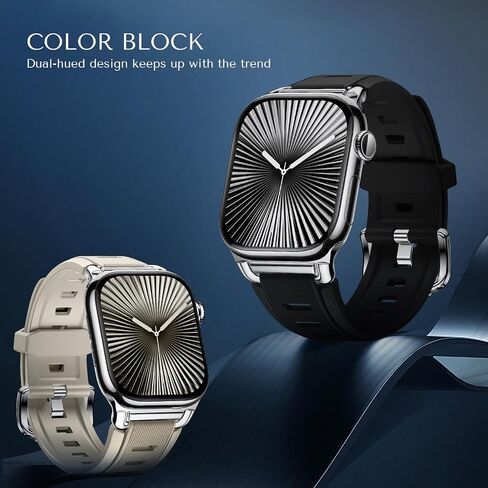 Suitisbest Bands Compatible with Apple Watch Bands 38mm 40mm 41mm 42mm 44mm 45mm 46mm 49mm for Women Men, Waterproof Silicone Sport Band Straps for iWatch Bands Series 10 9 8 7 6 5 4 3 2 1 SE Ultra in Saudi Arabia