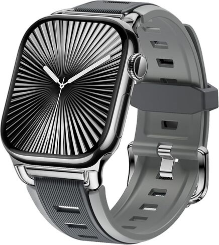 Suitisbest Bands Compatible with Apple Watch Bands 38mm 40mm 41mm 42mm 44mm 45mm 46mm 49mm for Women Men, Waterproof Silicone Sport Band Straps for iWatch Bands Series 10 9 8 7 6 5 4 3 2 1 SE Ultra in Saudi Arabia