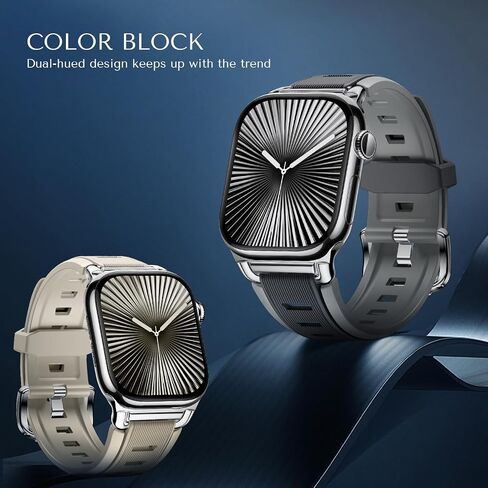 Suitisbest Bands Compatible with Apple Watch Bands 38mm 40mm 41mm 42mm 44mm 45mm 46mm 49mm for Women Men, Waterproof Silicone Sport Band Straps for iWatch Bands Series 10 9 8 7 6 5 4 3 2 1 SE Ultra in Saudi Arabia