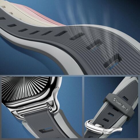 Suitisbest Bands Compatible with Apple Watch Bands 38mm 40mm 41mm 42mm 44mm 45mm 46mm 49mm for Women Men, Waterproof Silicone Sport Band Straps for iWatch Bands Series 10 9 8 7 6 5 4 3 2 1 SE Ultra in Saudi Arabia