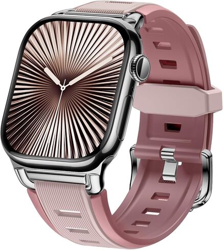 Suitisbest Bands Compatible with Apple Watch Bands 38mm 40mm 41mm 42mm 44mm 45mm 46mm 49mm for Women Men, Waterproof Silicone Sport Band Straps for iWatch Bands Series 10 9 8 7 6 5 4 3 2 1 SE Ultra in Saudi Arabia
