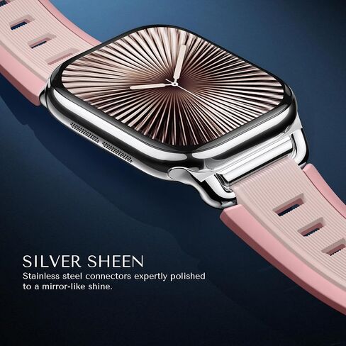 Suitisbest Bands Compatible with Apple Watch Bands 38mm 40mm 41mm 42mm 44mm 45mm 46mm 49mm for Women Men, Waterproof Silicone Sport Band Straps for iWatch Bands Series 10 9 8 7 6 5 4 3 2 1 SE Ultra in Saudi Arabia