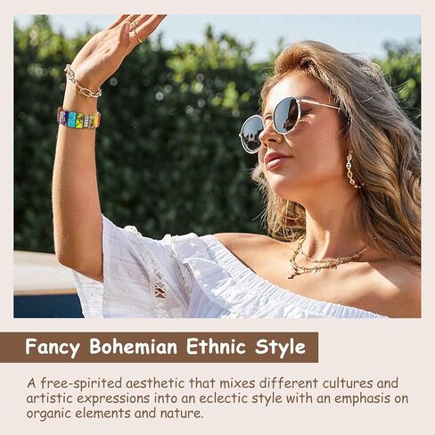 Natural Stone Bracelet Beaded Band Women 20mm Compatible with Samsung Galaxy Watch 7/6/5/4/Active 2 40 44mm/Watch 4 Classic 42 46mm/Watch 6 Classic 43 47mm/Watch 5 Pro 45mm/Watch FE 40mm Boho Strap in Saudi Arabia