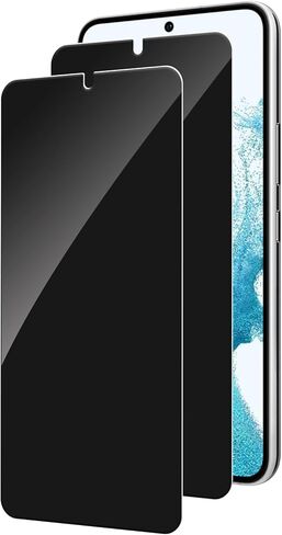 عبوتان من واقي شاشة الخصوصية لهاتف Samsung Galaxy S22/S23 5G 6.1 بوصة من الزجاج المقوى، سهل التركيب، صلابة 9H HD، دعم مضاد للتجسس وفتح بصمة الإصبع in Kuwait