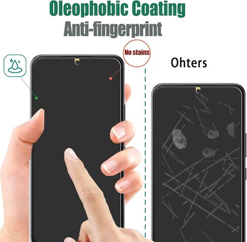 عبوتان من واقي شاشة الخصوصية لهاتف Samsung Galaxy S22/S23 5G 6.1 بوصة من الزجاج المقوى، سهل التركيب، صلابة 9H HD، دعم مضاد للتجسس وفتح بصمة الإصبع in Kuwait