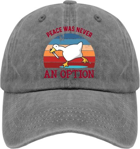 Funny Goose Baseball Cap Peace was Never an Option Dad Hat, Vintage Baseball Cap for Women in Kuwait