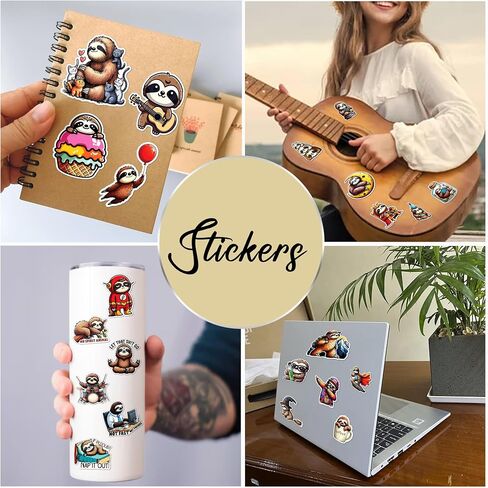 Pack 50 PCS Hamster Stickers Cute Animal Decals Vinyl Waterproof Decor Laptop Phone Case Water Bottle Luggage Skateboard Luggage Bicycle Bumper Gift for Boy Girl Kid Teen Adult in Kuwait