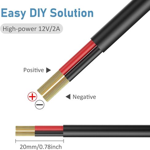 كابل طاقة ضفيرة USB YQMAJIM، (3 أقدام 22AWG) سلك قابس USB بديل مع حلقة مغناطيسية، 12 فولت/2 أمبير USB إلى كابل تمديد سلك عاري، موصل USB 2 سلك ضفيرة مفتوح النهاية شاحن DIY (4 قطع) in Kuwait