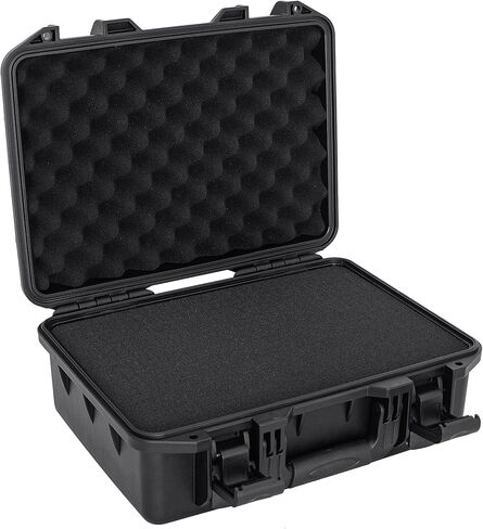 Hard Case with IP67 Waterproof Shockproof Tool Box for Microphone, Drones, Camera, Equipments, Portable Storage Case, 12.2 x 9.8 x 5.5 Inch in Kuwait