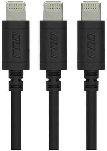 RND Apple Certified Lightning USB 1.5ft Cable (3-Pack) for iPhone (10, X, 8, 8 Plus, 7, 7 Plus, 6, 6 Plus, 6S, 6S Plus, 5, 5S, 5C, SE) iPad (Pro, Air, Mini) and iPod (1.5 feet/.5M/Black) in Saudi Arabia