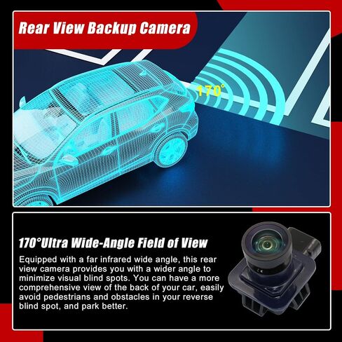 SecosAutoparts Rearview Backup Parking Camera Compatible with Lincoln MKZ 2013-2016# EP5Z19G490A DP5Z-19G490-A EP5Z-19G490-A in Saudi Arabia